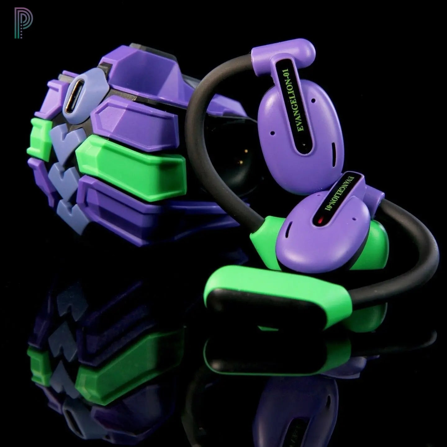 Stumpe EVA-01 Neon Genesis Evangelion Ear-hook Noise Cancelling Earphones STUMPE