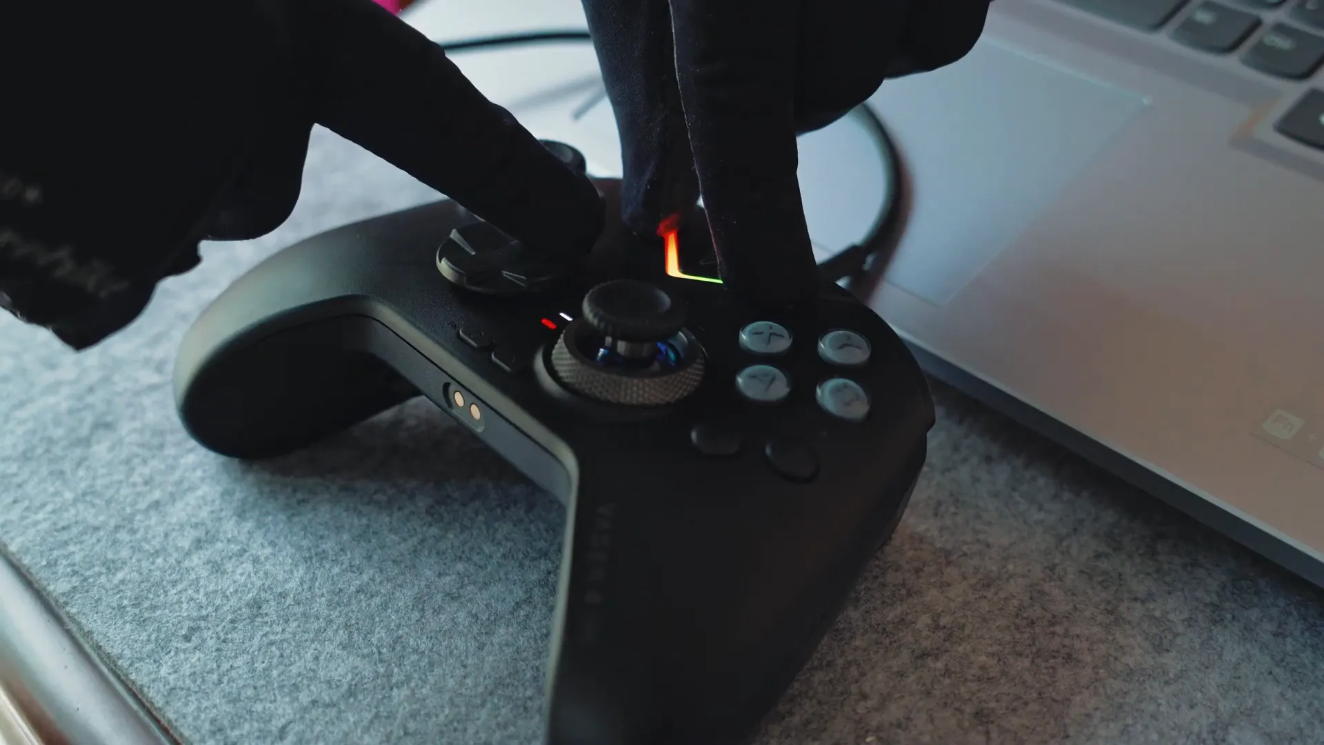 Calibration process for the joystick.